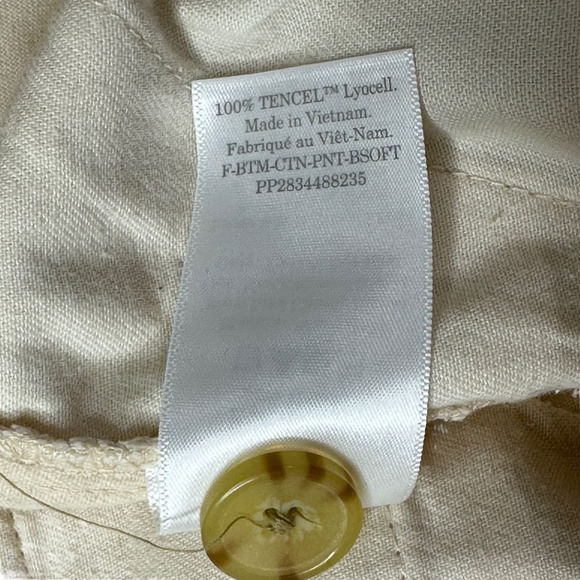 Everlane The Tencel Relaxed Chino Pants Parchment High Rise Women 0 NWT - Picture 10 of 11